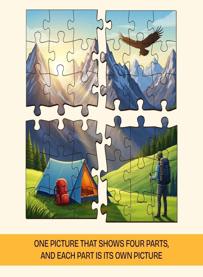 Gachwala أحجية صور جبل غاتشوالا للأطفال - مجموعة أحجية مناظر طبيعية 4 في 1 | لعبة تعليمية للتعلم المبكر | لعبة لتنمية مهارات التفكير للأولاد والبنات - Image 4